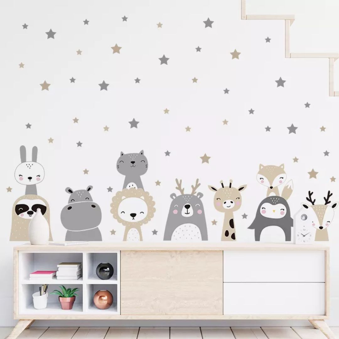 Wandtattoo Kinderzimmer "Tierfreunde"