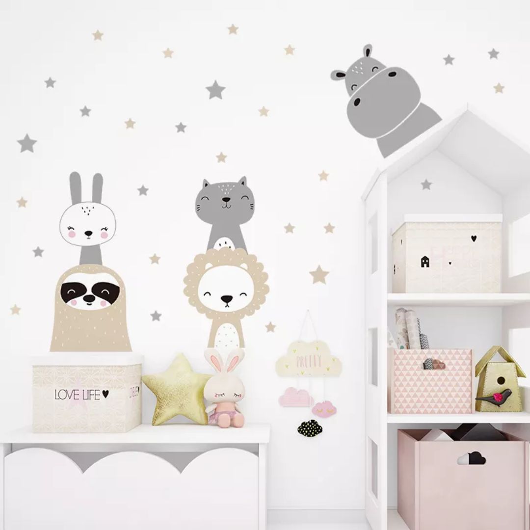 Wandtattoo Kinderzimmer "Tierfreunde"