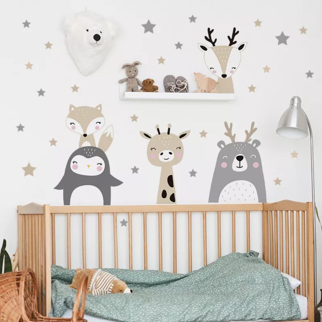 Wandtattoo Kinderzimmer "Tierfreunde"