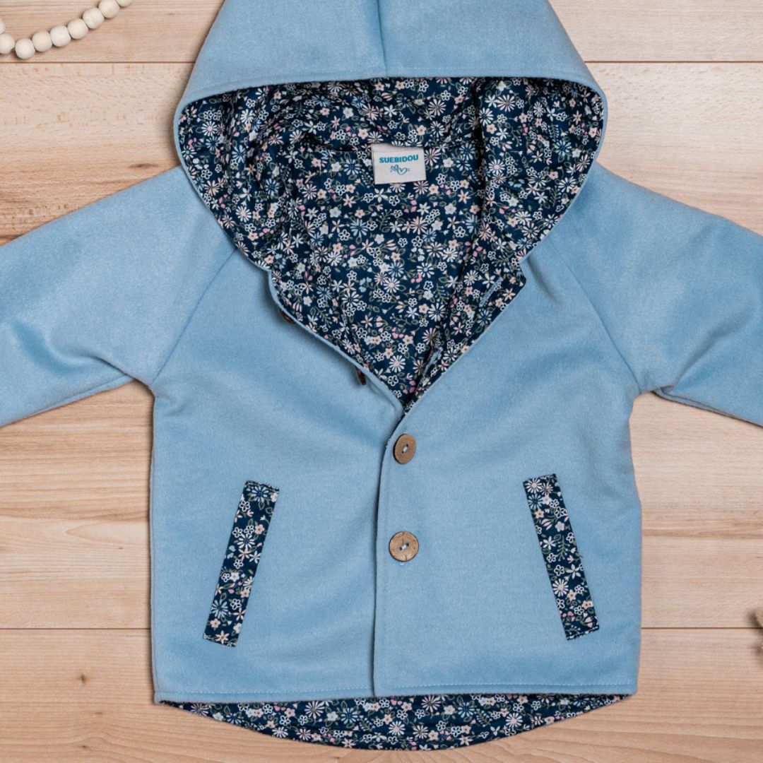 Wollfleece Jacke "Suebidou" blau