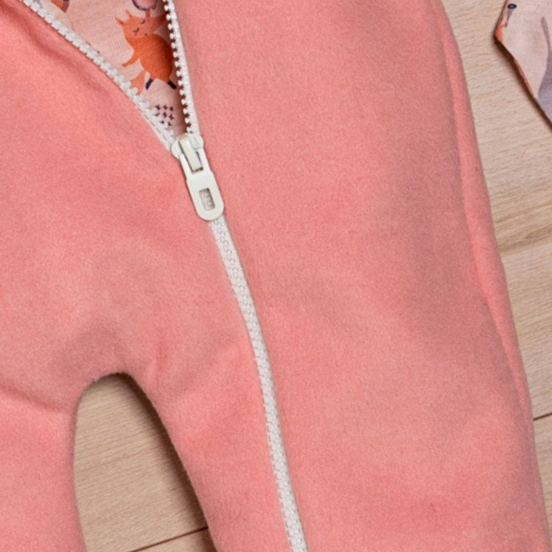 Wollfleece Overall "Musikanten" rosa