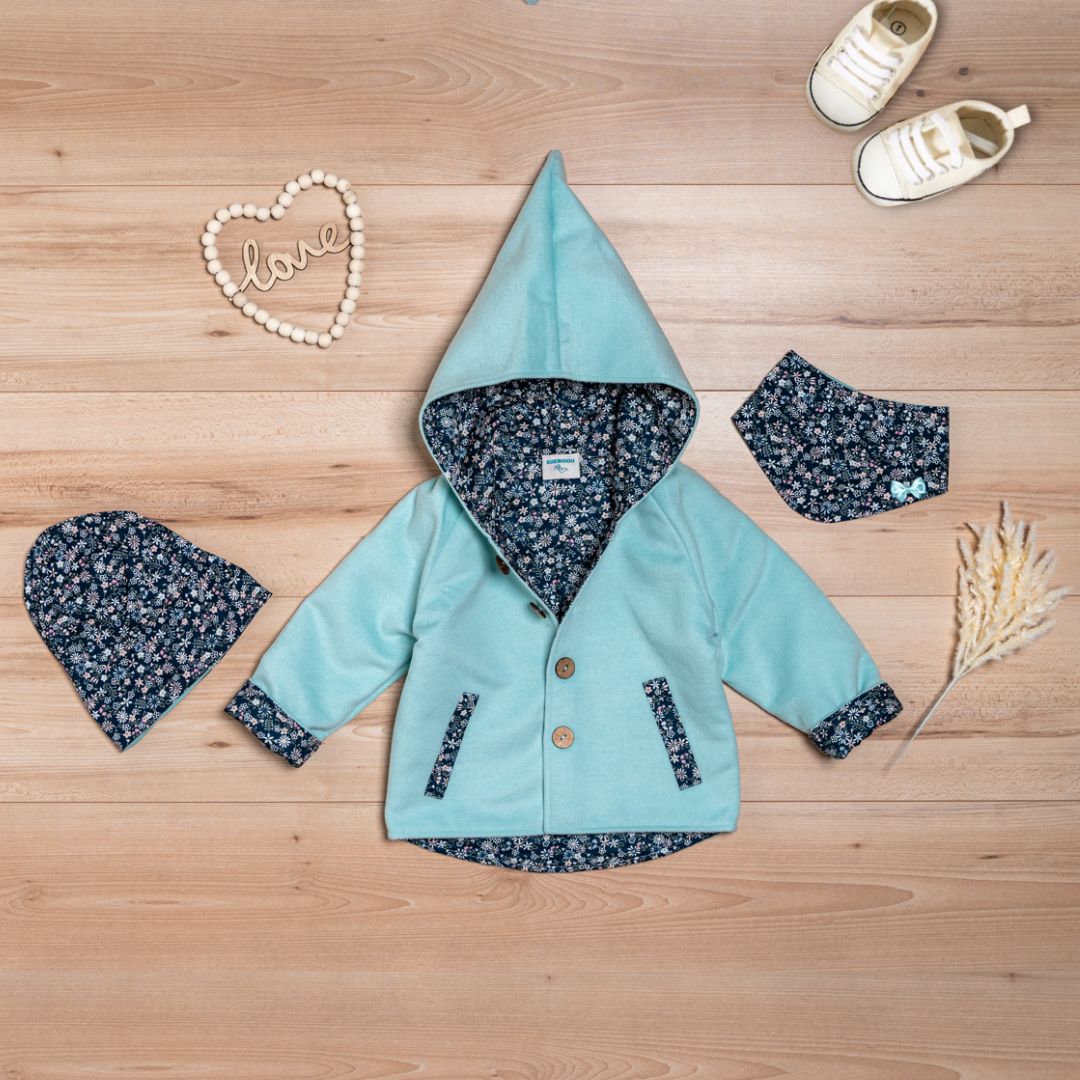 Wollfleece Jacke "Suebidou" türkis