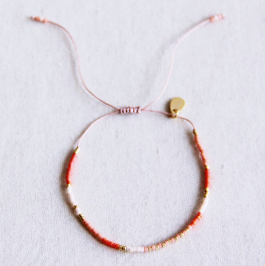 Miyuki-Armband nude/orange/lachsfarben