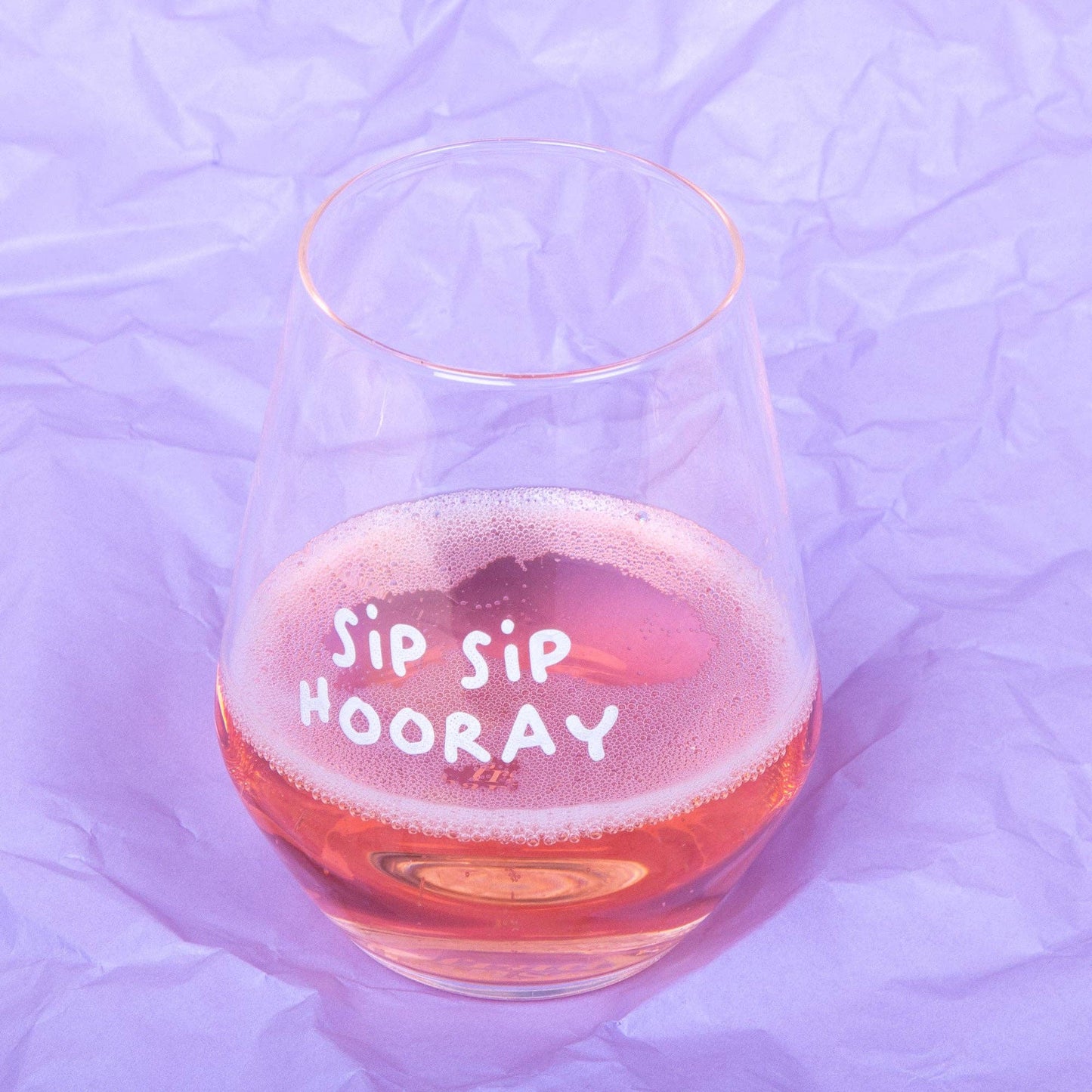 Stilvolles Weinglas 'Sip Sip Hooray'