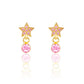 Ohrstecker für Kinder 'Stern mit rosa Zirkonia'