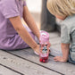 Wasserflasche 2 in 1 mit abnehmbarem Bodenbecher rosa