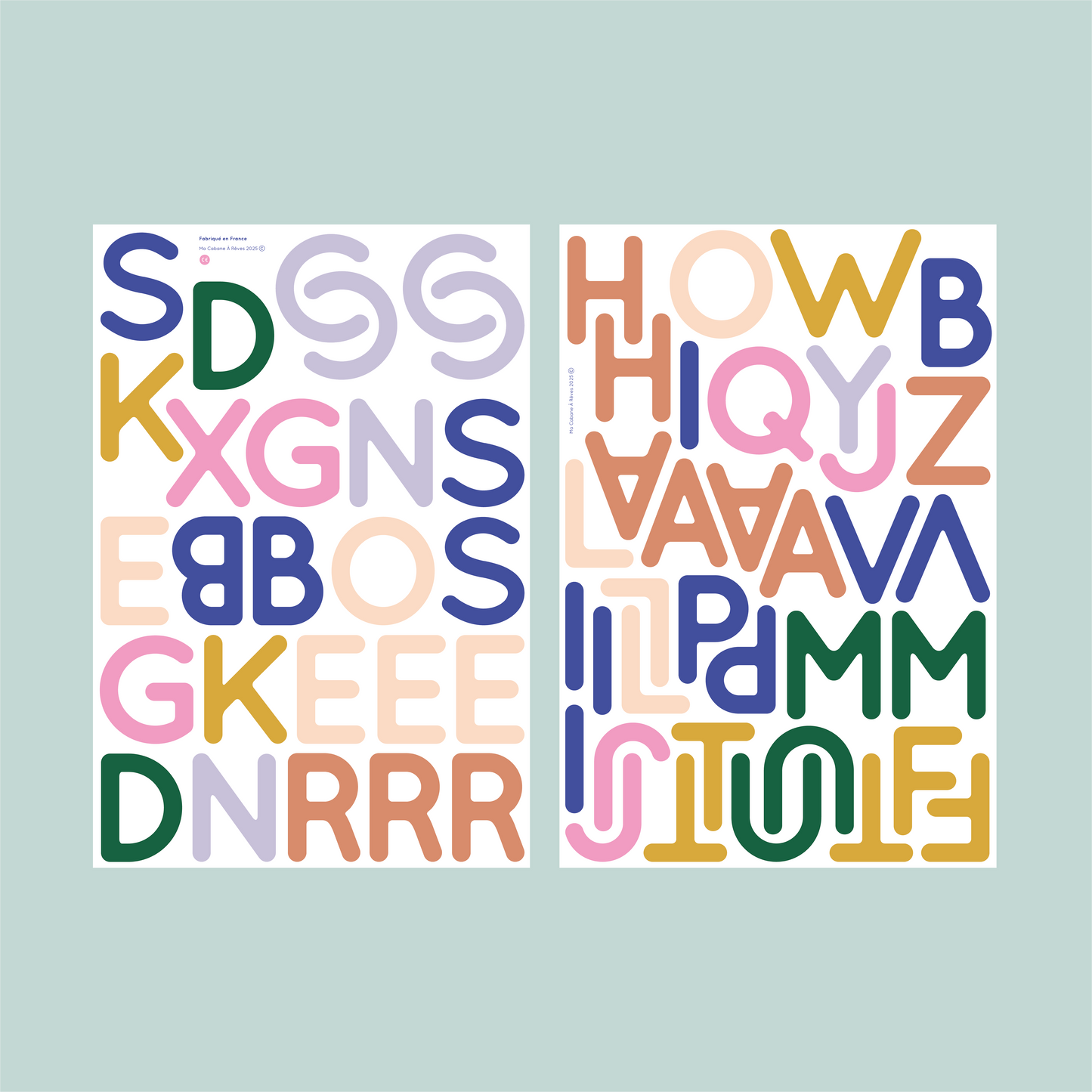 Magnetisches Alphabet 61 Große Großbuchstaben