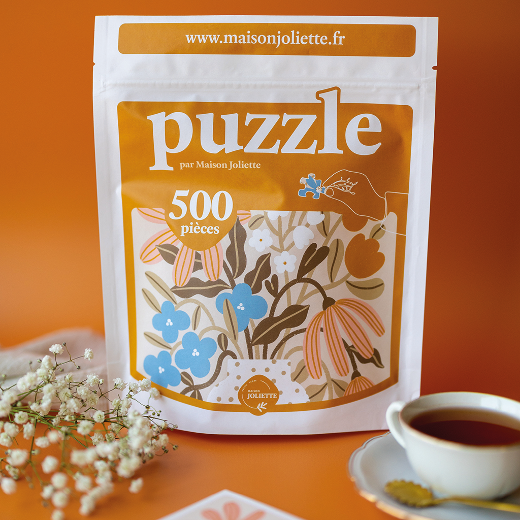 500-teiliges Puzzle 'Myosotis und Kapuzinerkresse'