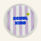 Porzellan-Set Schulkind Streifen flieder/blau