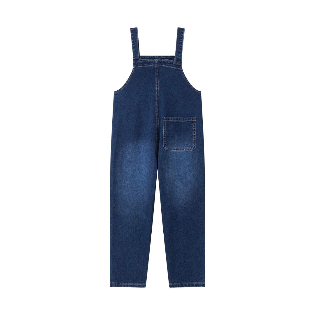 Jeans Overall mit Applikation blau