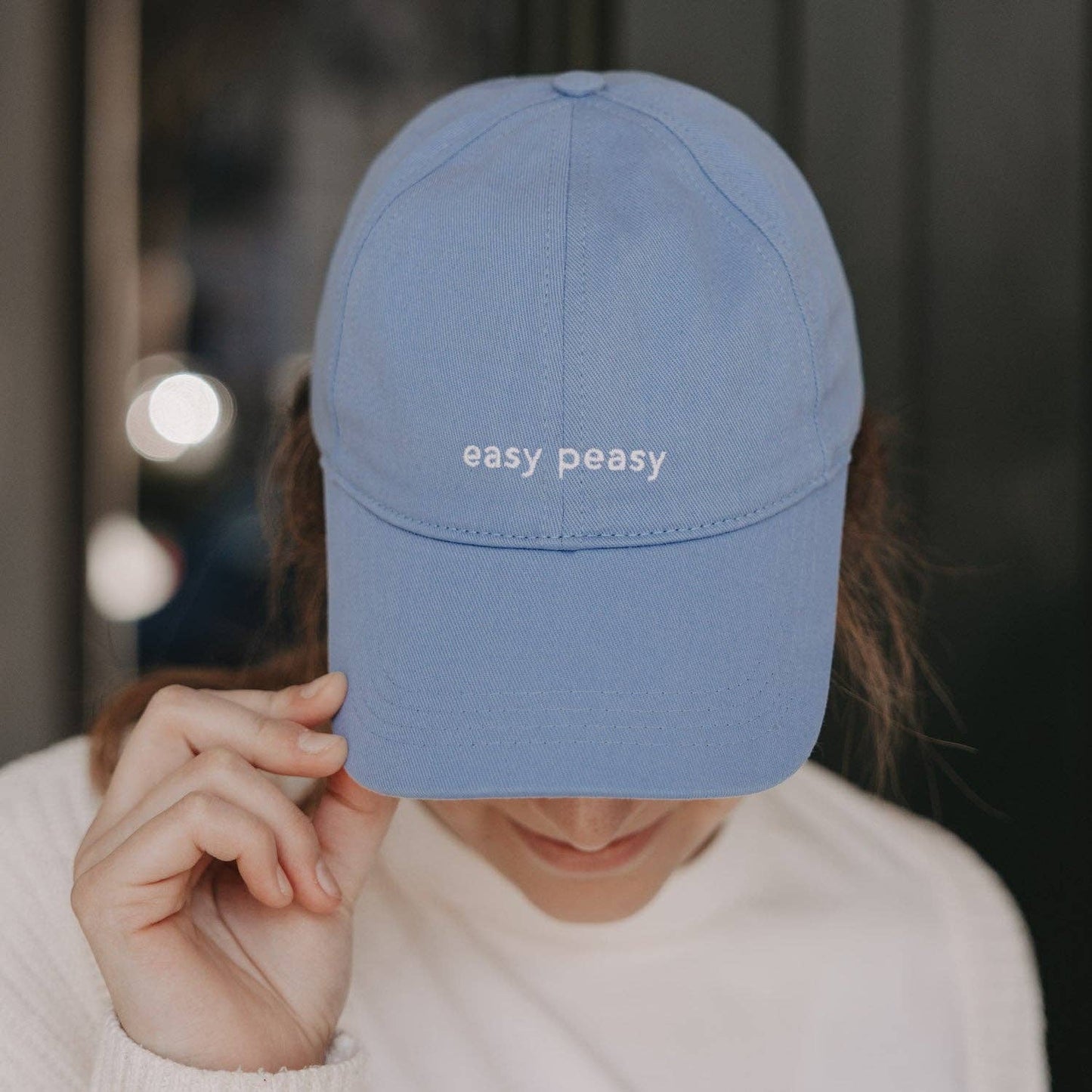 Cap blau 'Easy peasy'