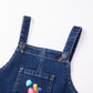 Jeans Overall mit Applikation blau