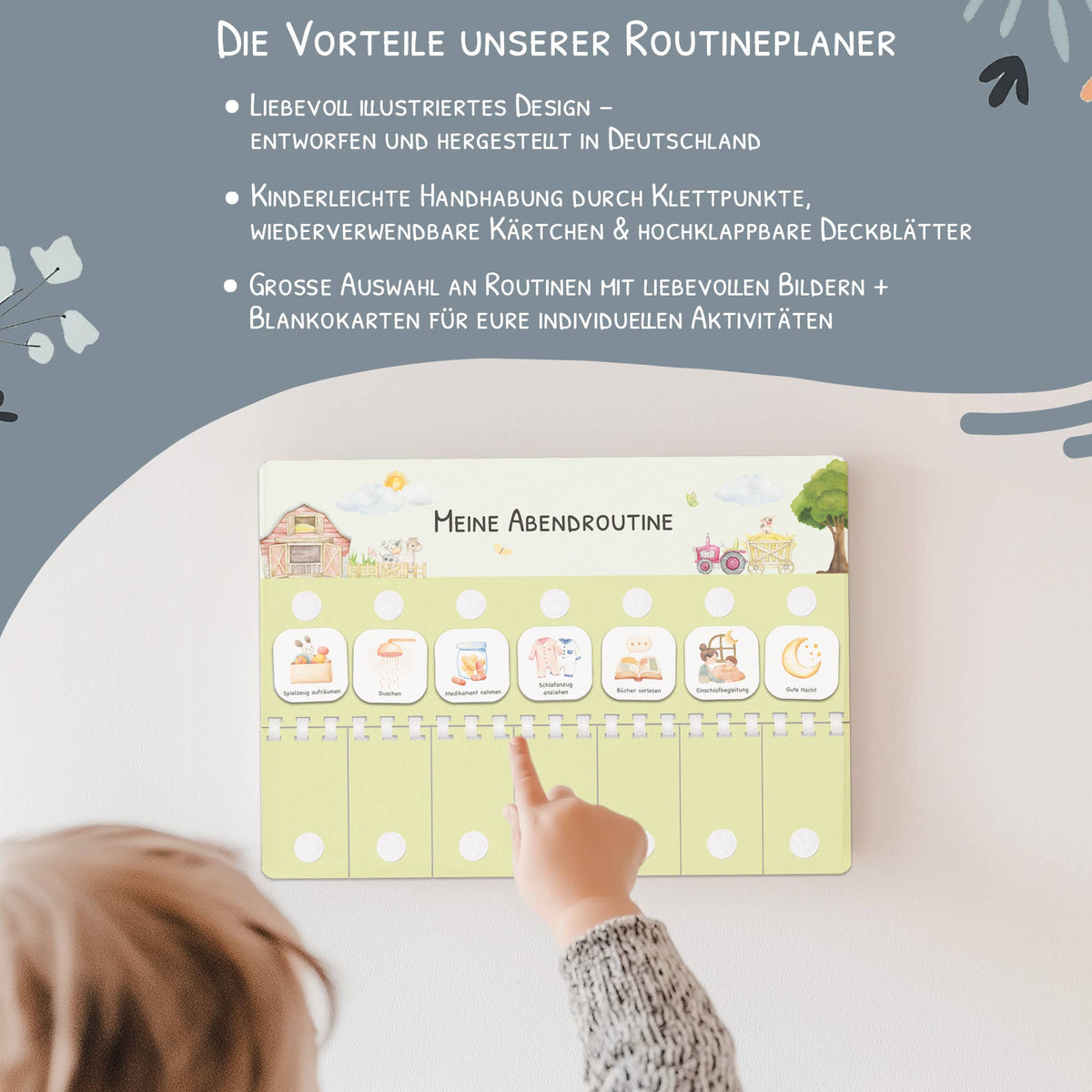 Routineplaner Morgen- und Abendroutine 'Bauernhof'