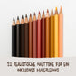 12 Hautfarben Buntstifte