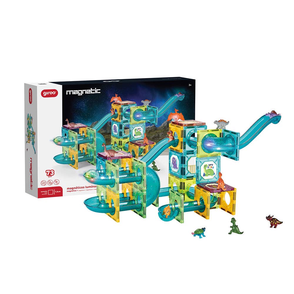 Leuchtendes Magnetspiel Dino 73 Stück