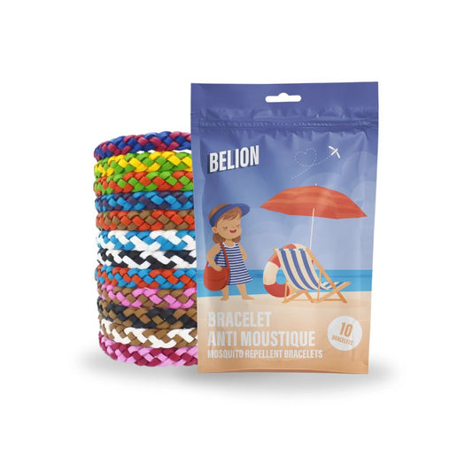 100% natürliches Leder-Mückenarmband 10Stk