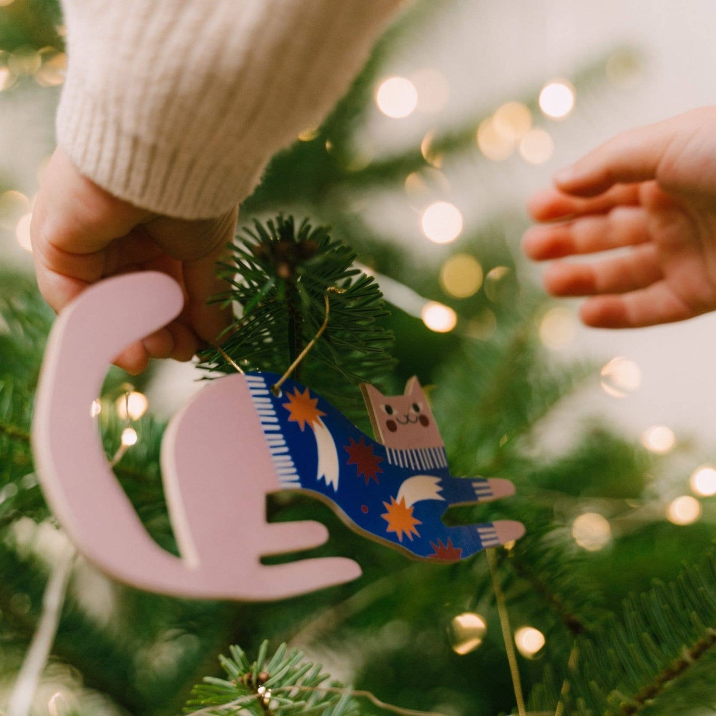 3D-Weihnachtsschmuck 'Charmante Katze'