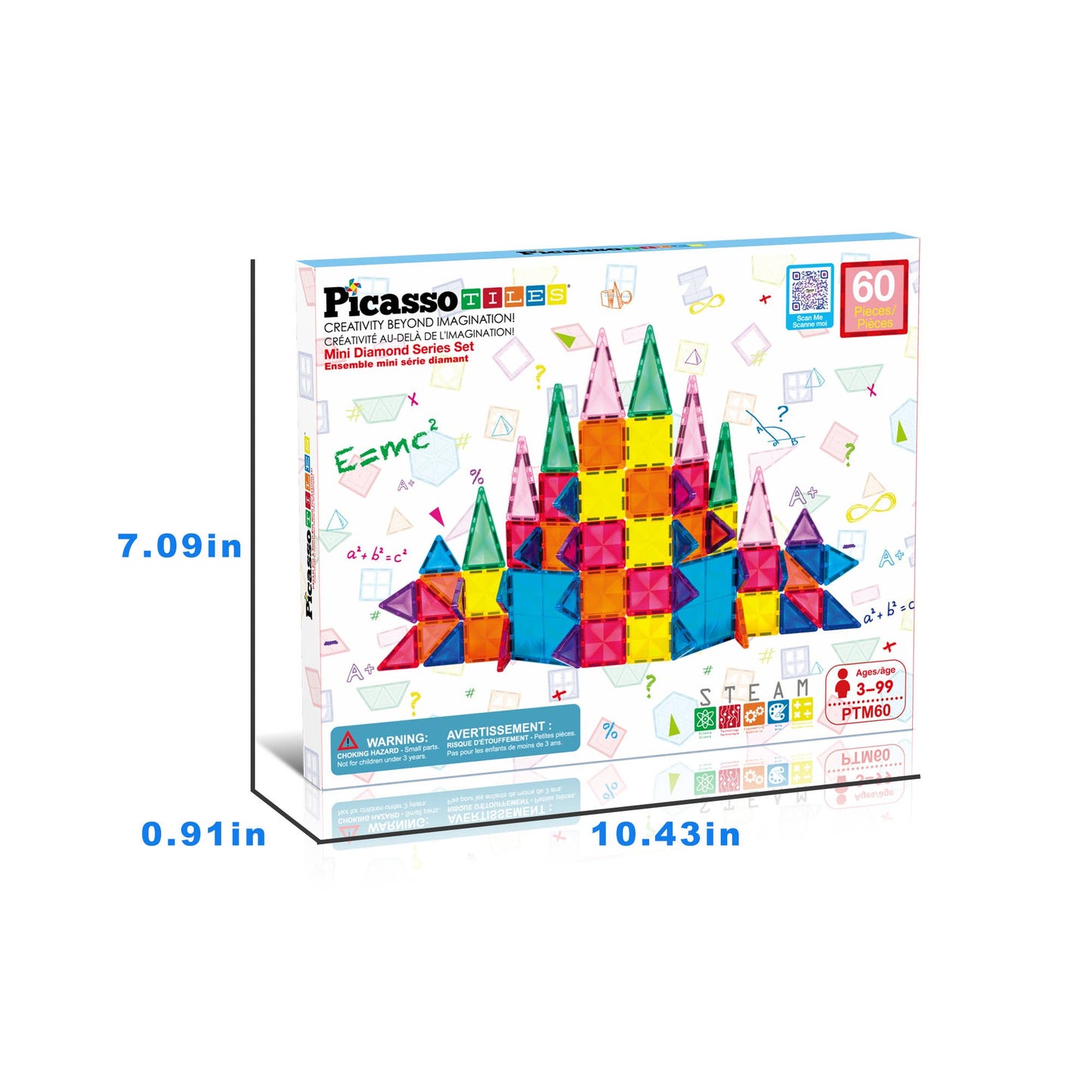 Mini Diamant 60pc Magnetisches Fliesenset