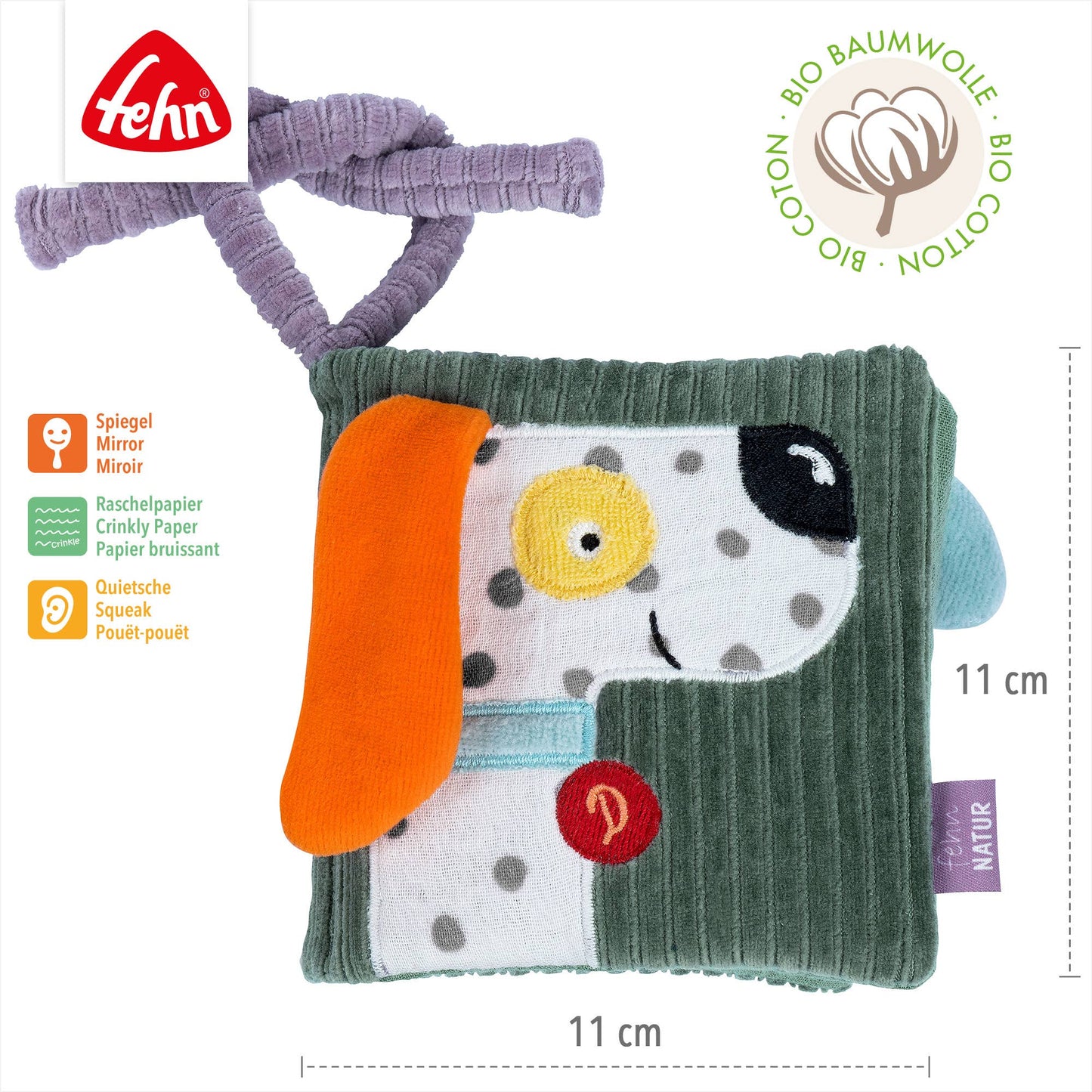 Stoffbuch Hund NATUR - Fühlbuch mit Natur-Motiven