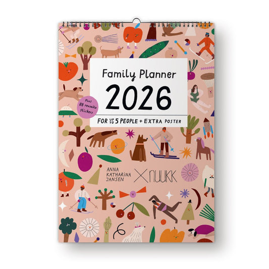 Familienkalender 'Ponys U. Picknick' 2026 inkl. Poster + 88 Sticker