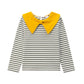 Gestreiftes Sweatshirt mit gelber Schleife