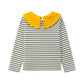 Gestreiftes Sweatshirt mit gelber Schleife