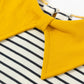 Gestreiftes Sweatshirt mit gelber Schleife