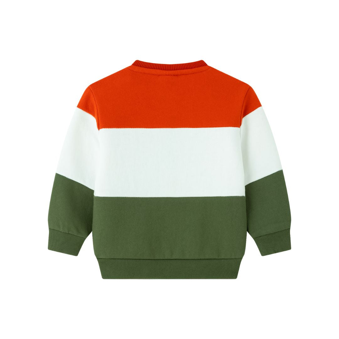 Sweatshirt Colorblock mit süßer Applikation