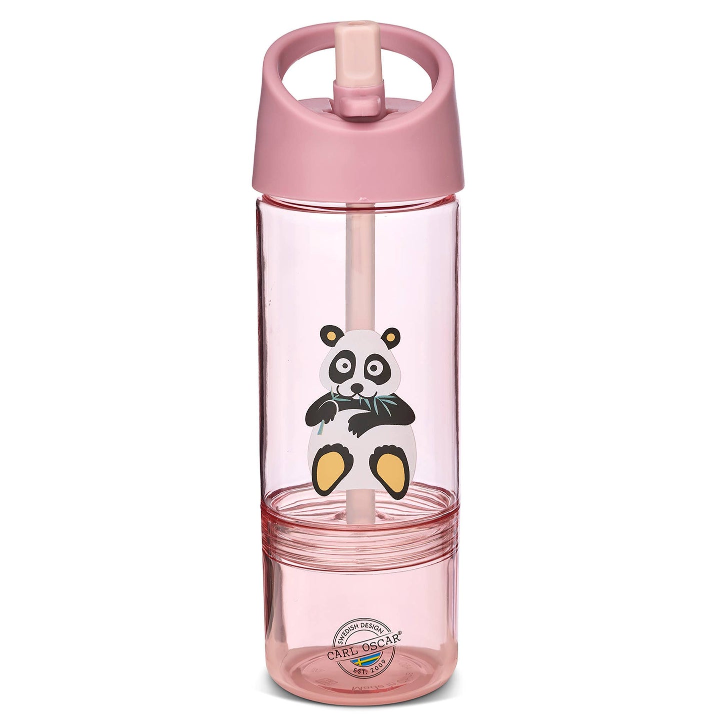 Wasserflasche 2 in 1 mit abnehmbarem Bodenbecher rosa