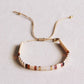 Damen Armband aus Tila Beads taupe/gold
