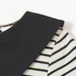 Gestreiftes Sweatshirt mit schwarzer Schleife