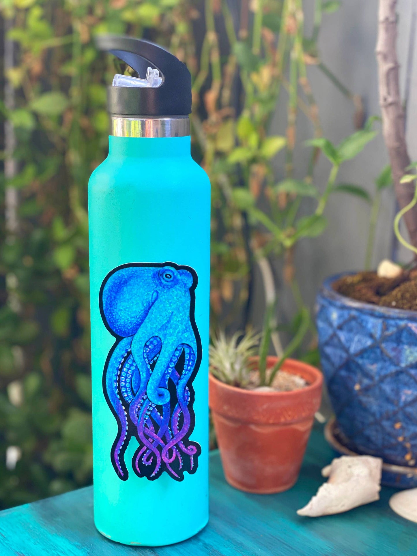 Oktopus-Aufkleber holographisch