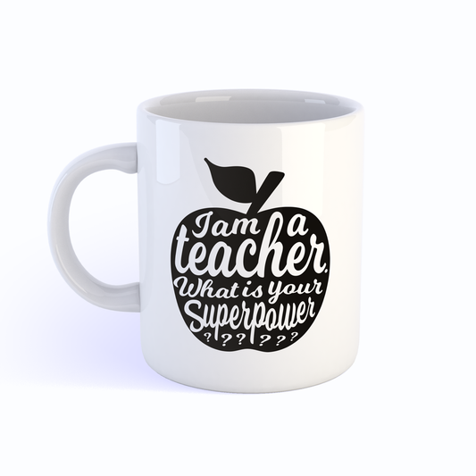 Geschenk für Lehrer – Tasse „I am a Teacher“ schwarz