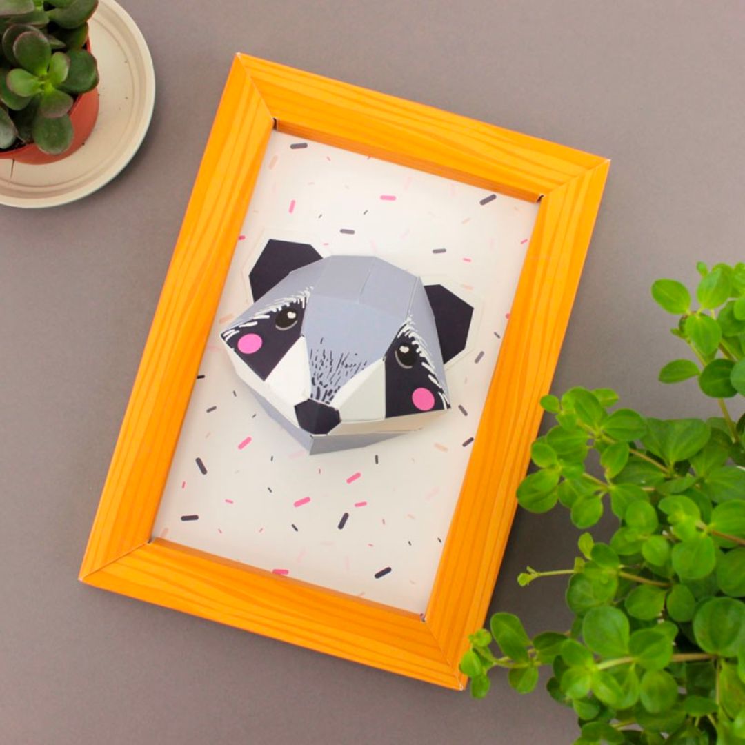 Mini-Waschbär in 3D Paper Art