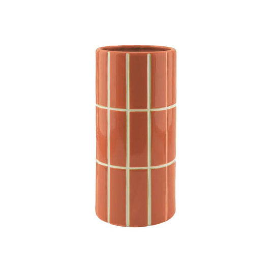 Fliesenvase orangefarben 23 cm
