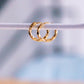 Edelstahl-Creole 14mm "gedreht" - gold