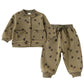 2er Set mit Cartoon Print 'Acorns' khaki