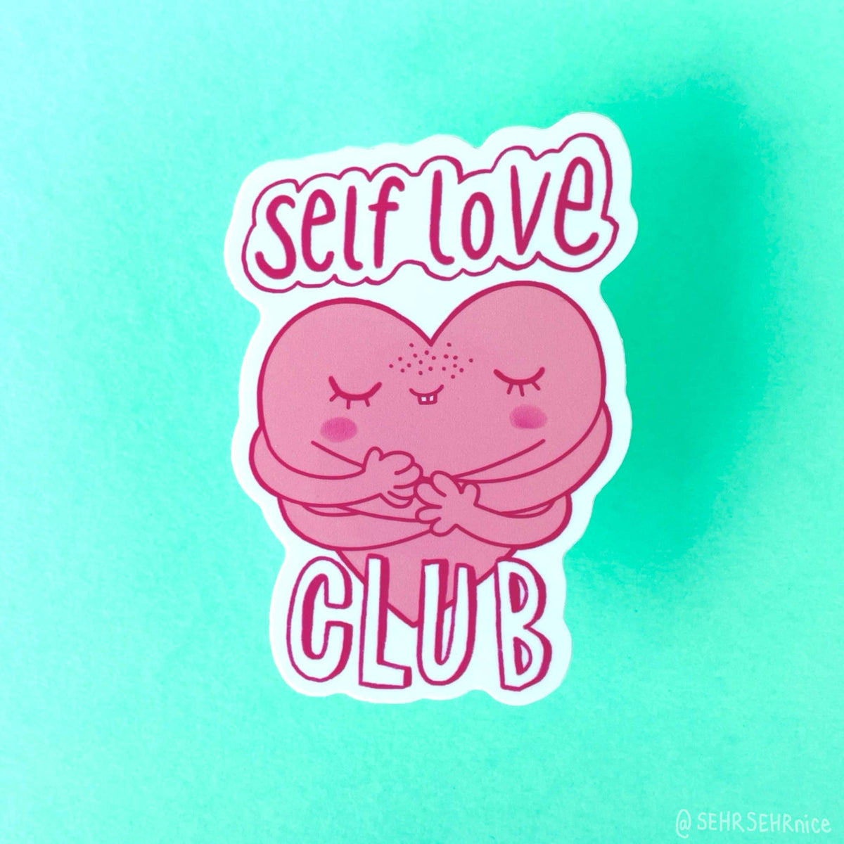 Aufkleber Selflove Club Herz aus Vinyl