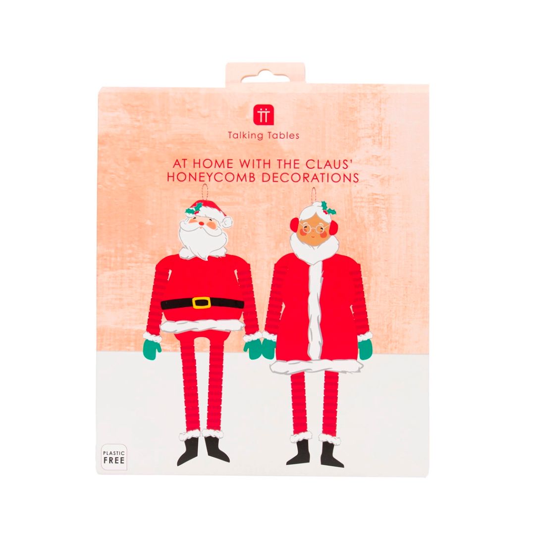 Lustige Weihnachtsdekoration Santa und Frau Claus 2er-Pack