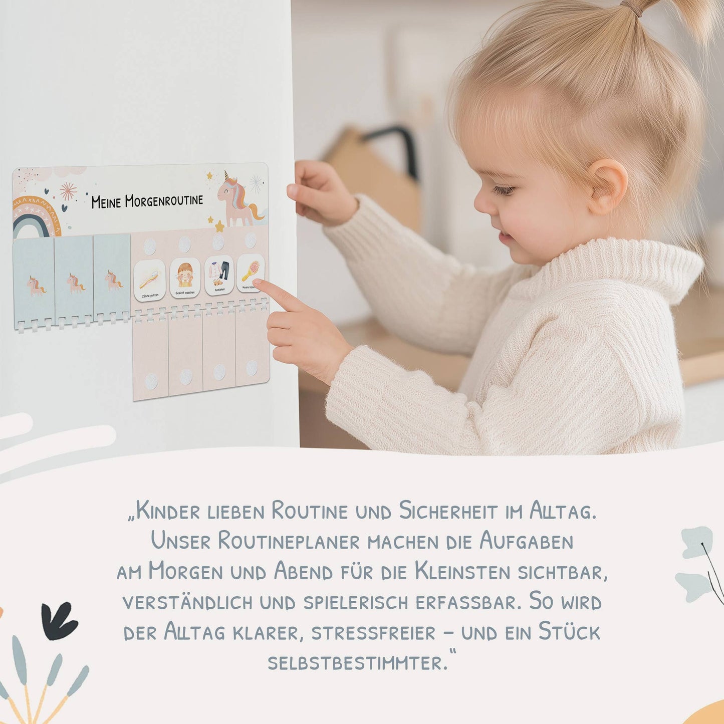 Routineplaner (Morgen & Abend) - Motiv Einhorn