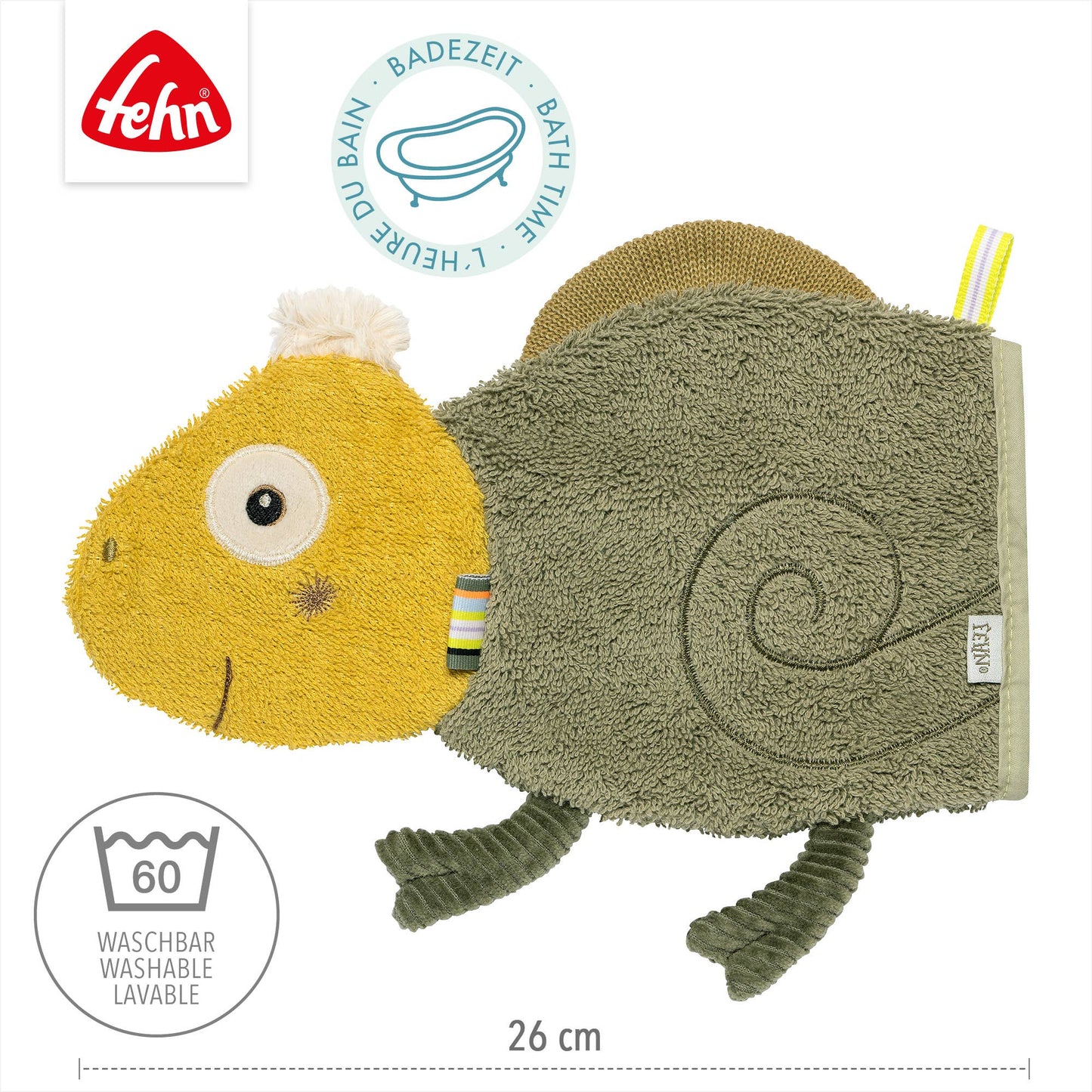 Waschhandschuh Chamäleon - Waschlappen mit Tiermotiv