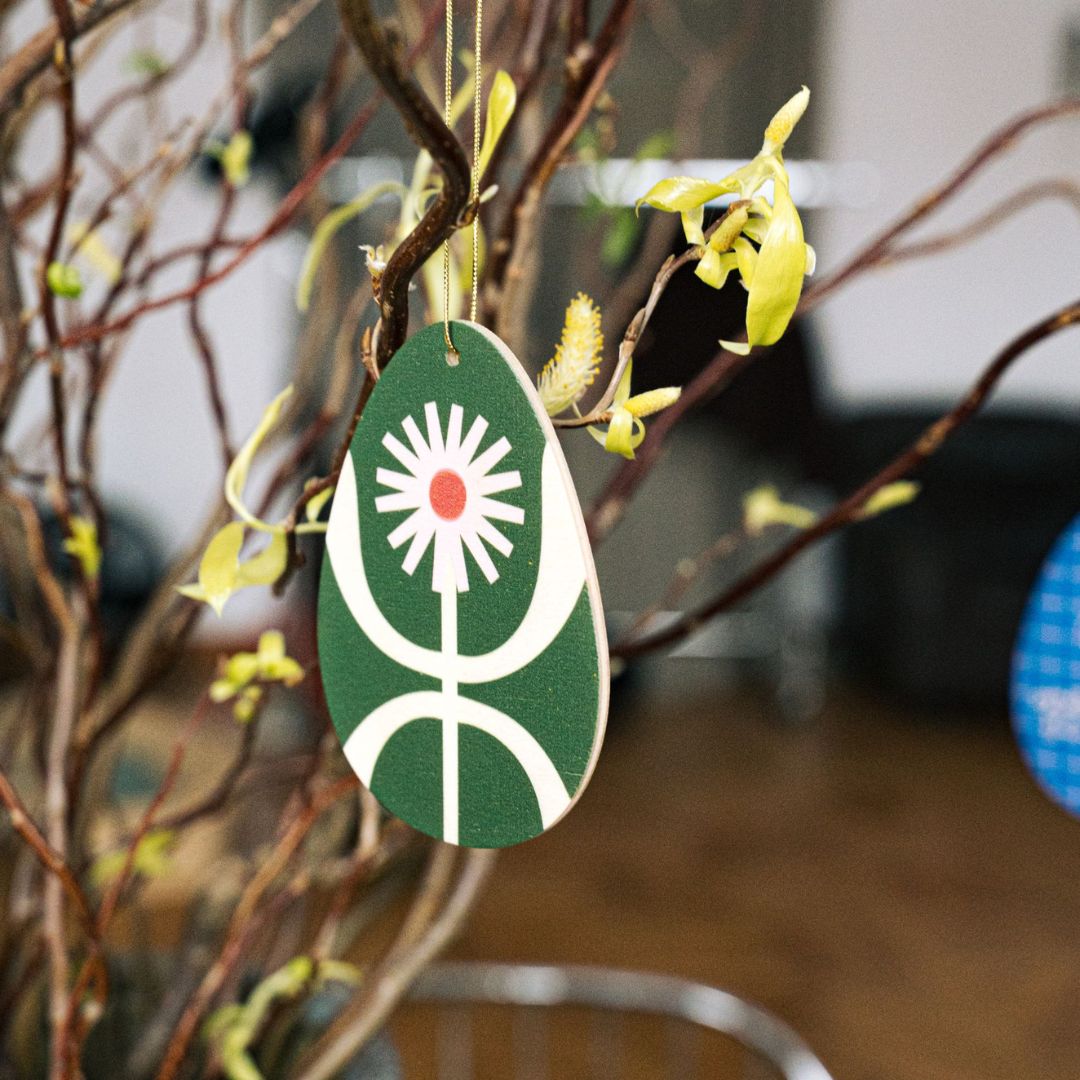 3D-Oster Dekoration Osterhänger 'OSTEREI GRÜN'