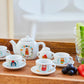 12-teiliges Tee-Set aus Porzellan
