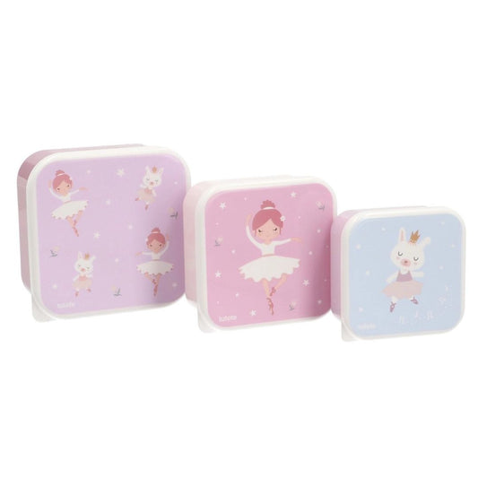 Set 3 Lunchboxen 'Ballerina'