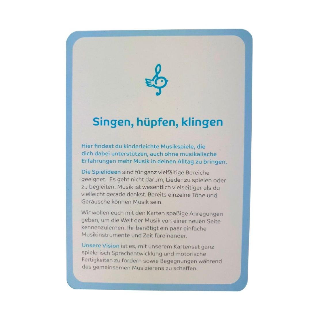 Spielkarten Set “Singen, Hüpfen & Klingen” zur Sprachförderung