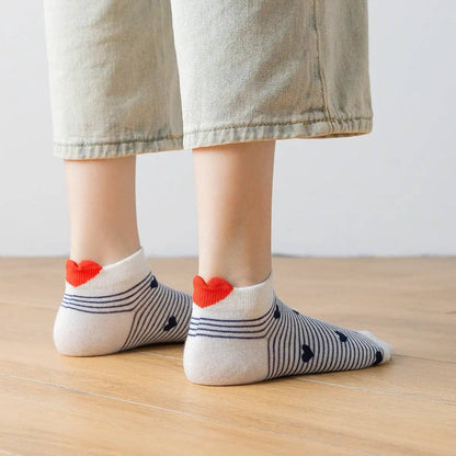 Damen Socken kurz mit Herz verschiedene Varianten