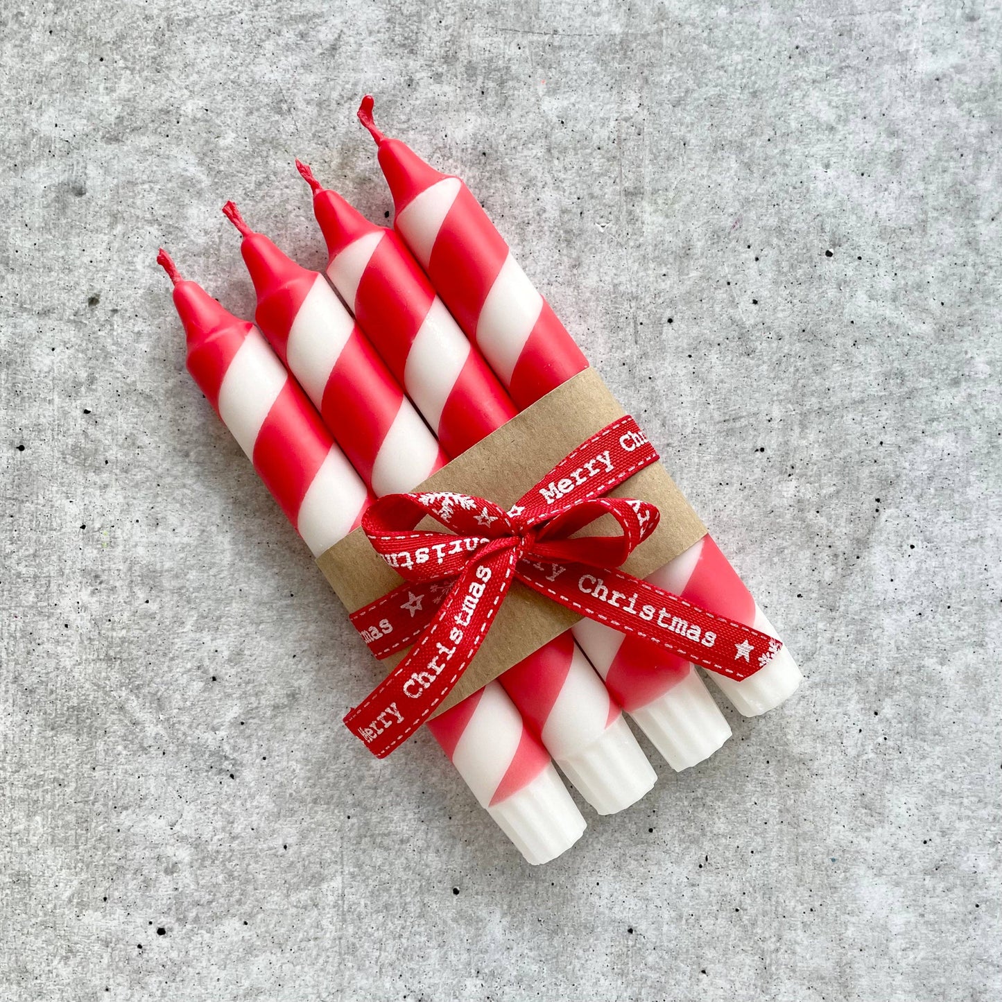 Weihnachtskerzen 'Dip Dye Zuckerstangen'