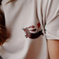 Damen T-Shirt Dackel auf Creme