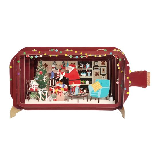 Dimensionale Pop Up Weihnachtskarte mit Umschlag 'Heiligabend'