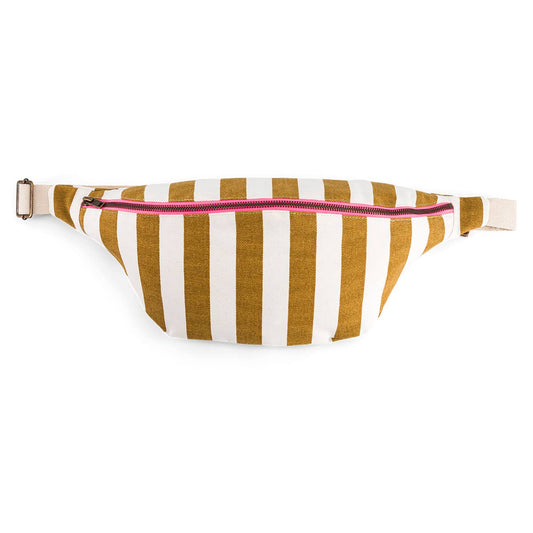 Gürteltasche mit Streifen karamell